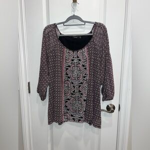Apt. 9 Women’s Cold Shoulder 3/4 Sleeve Blouse Plus Size 3X
